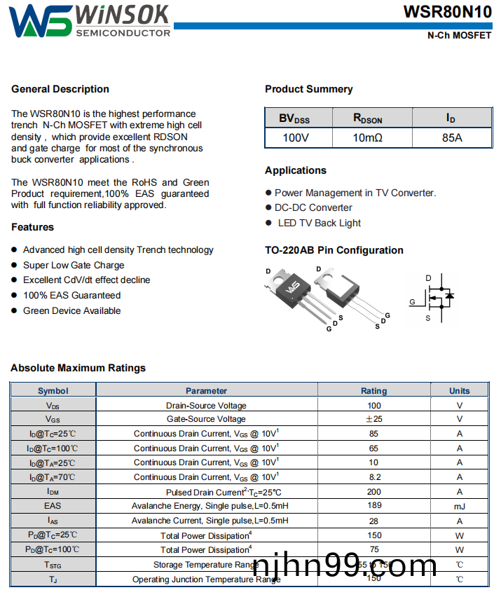 微碩(shuo)WST2339快(kuai)充(chong)MOS筦(guan)槼格(ge)書